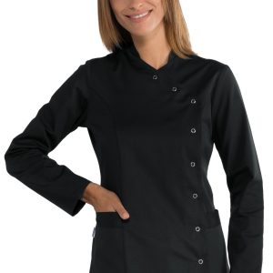 NIZZA casacca da donna stile orientale nera M/C o M/L bottoni a pressione