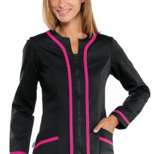 ARUBA casacca da donna aperta extra slim con zip per medicale/estetica/centro benessere