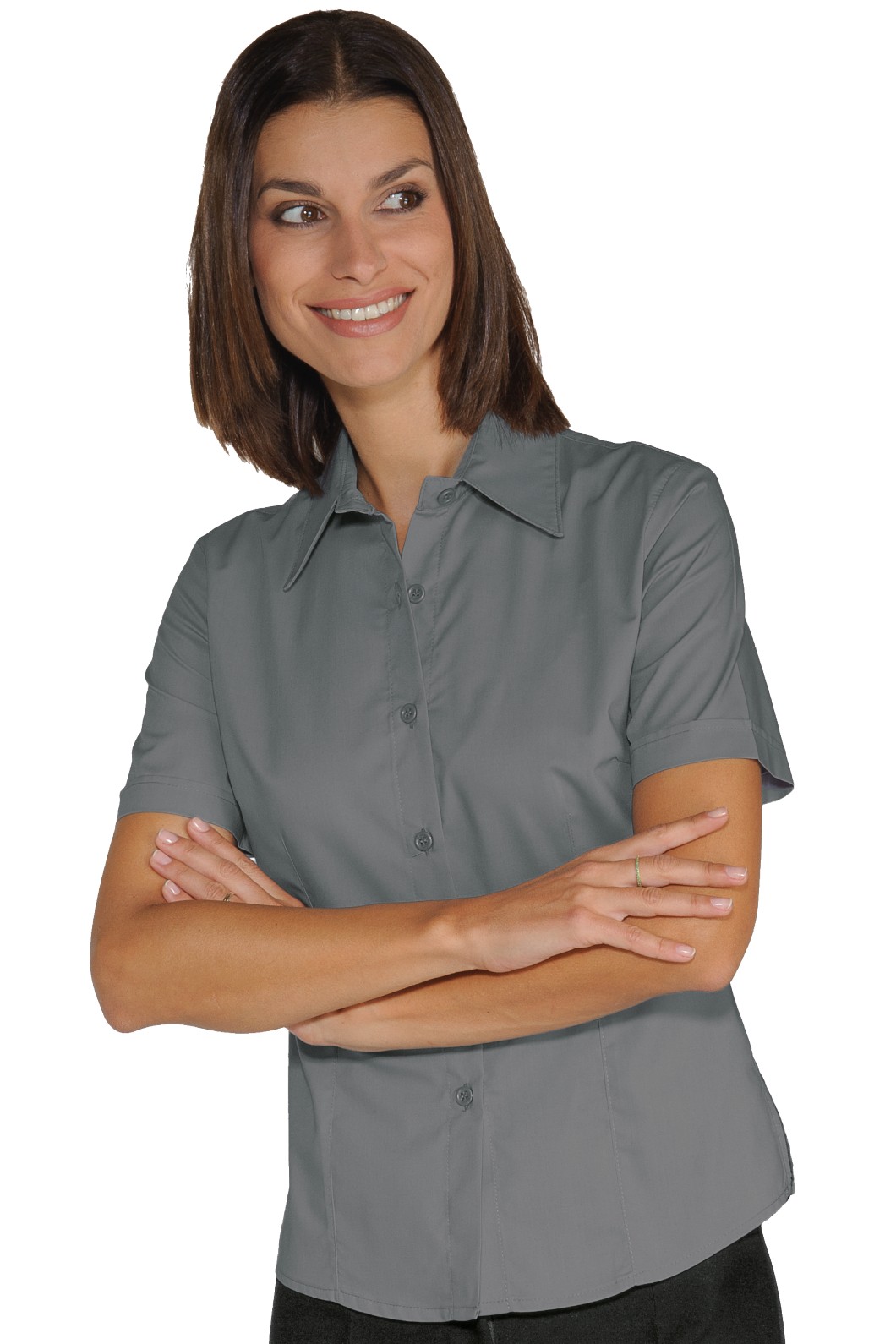 KYOTO camicia da donna vari colori sciancrata slim M/C - immagine 2