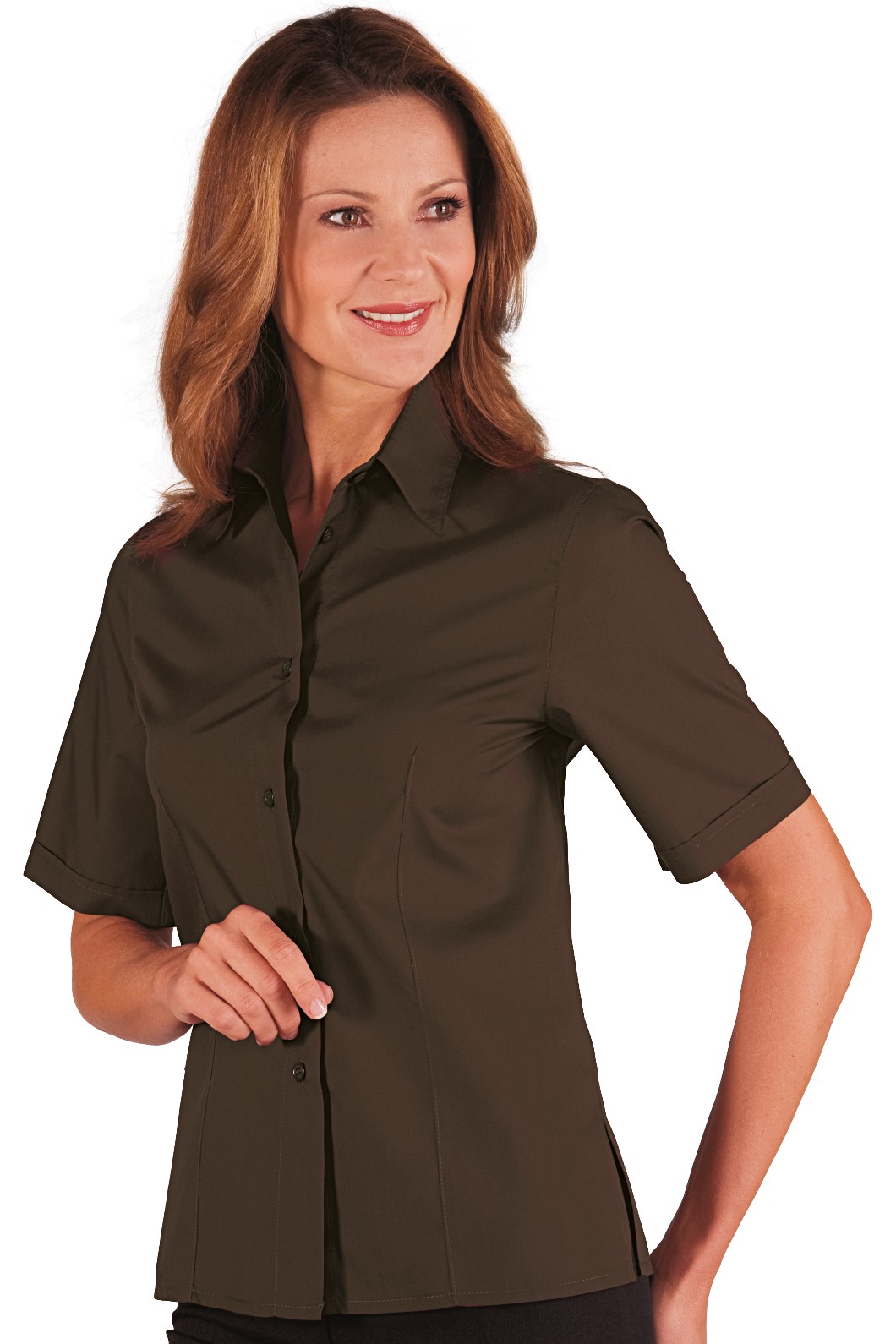 KYOTO camicia da donna vari colori sciancrata slim M/C - immagine 4