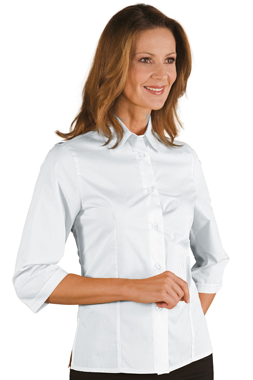 KYOTO camicia da donna bianca sciancrata slim - immagine 3