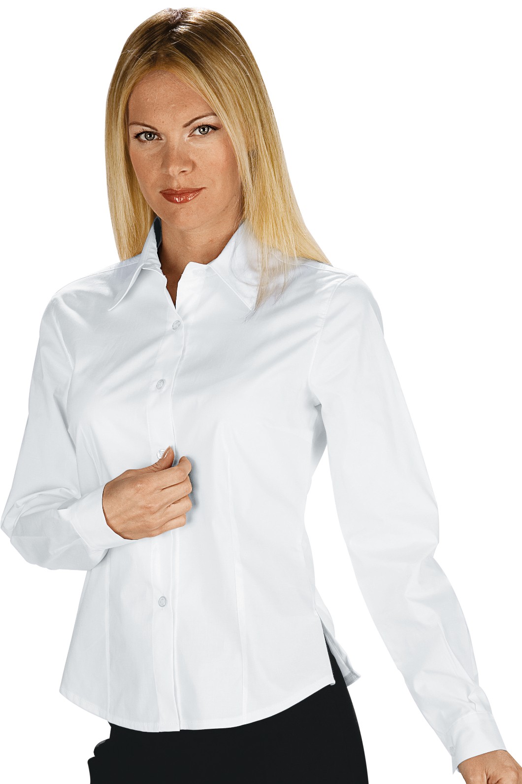 TENERIFE camicia da donna bianca slim in cotone stretch
