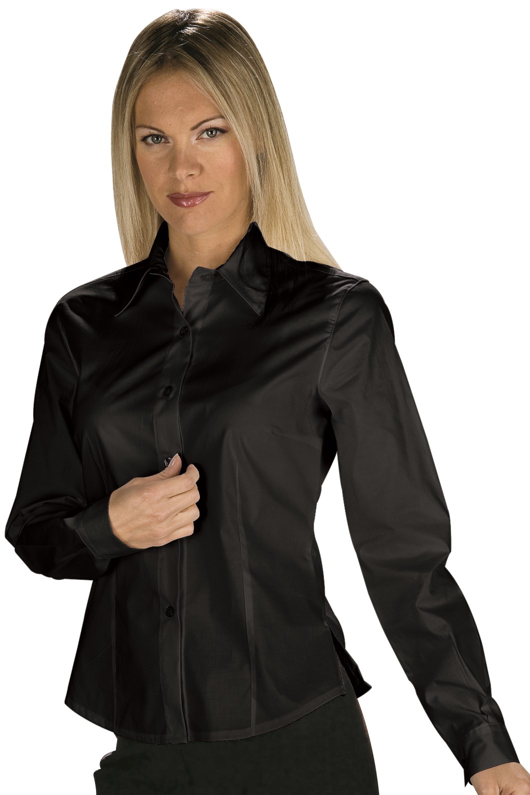 TENERIFE camicia da donna nera slim