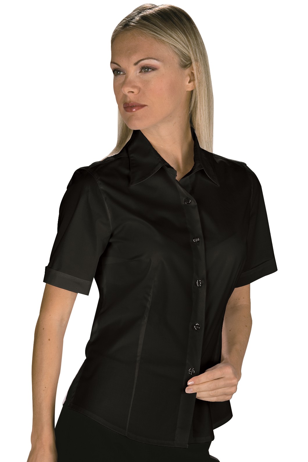 TENERIFE camicia da donna nera slim - immagine 2
