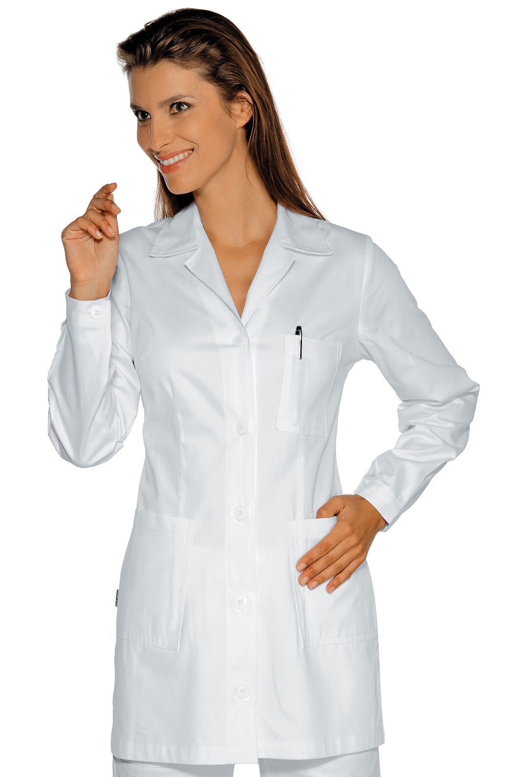 MARBELLA casacca da donna corta in cotone no stiro con bottoni a pressione - immagine 2