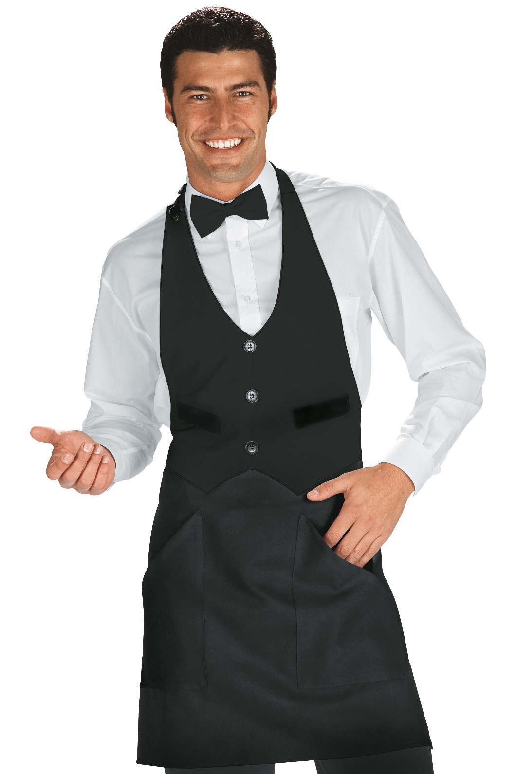 Grembiule con Pettorina a Gilet Per Ristoranti Bar Garcon - immagine 3