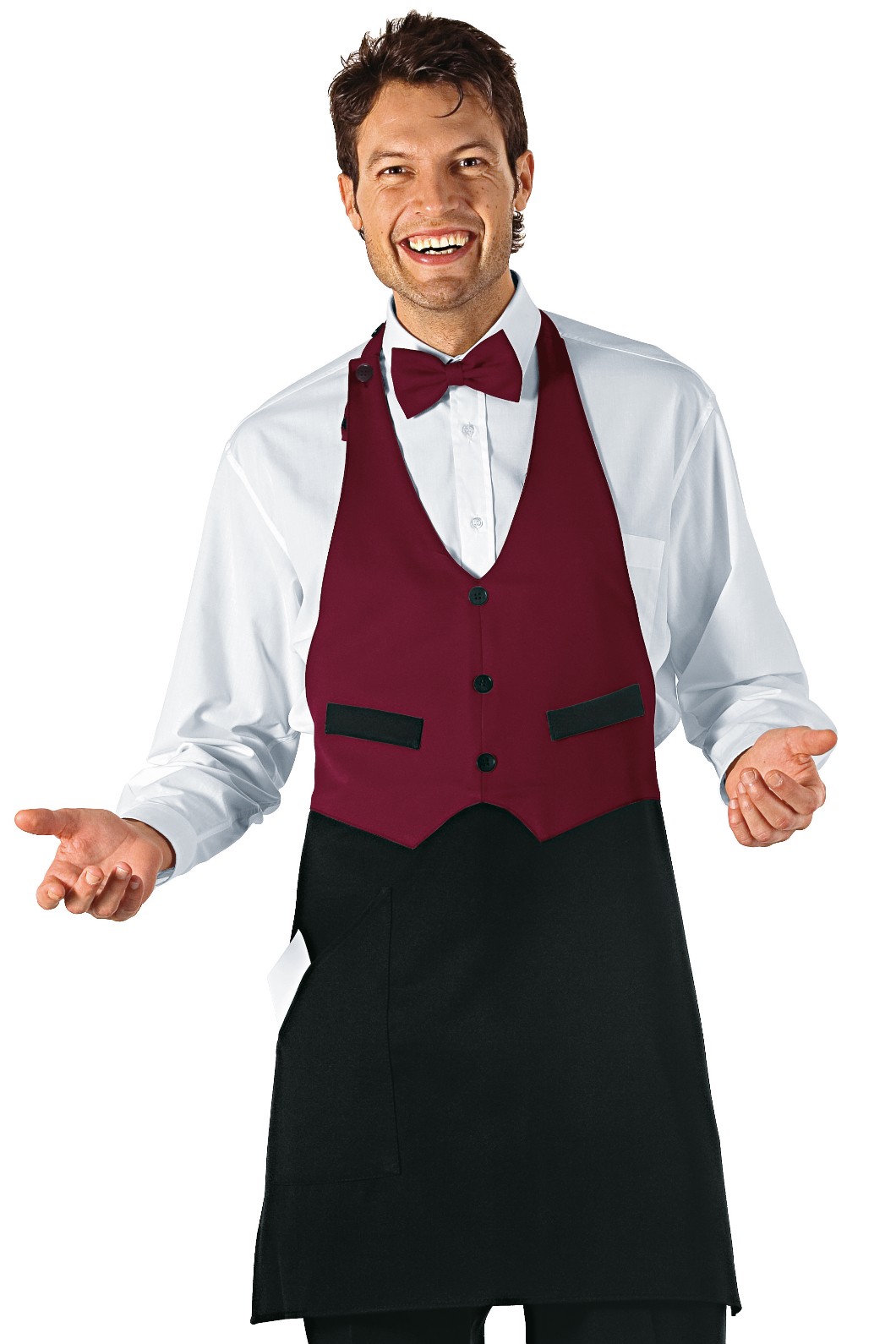 Grembiule con Pettorina a Gilet Per Ristoranti Bar Garcon - immagine 4