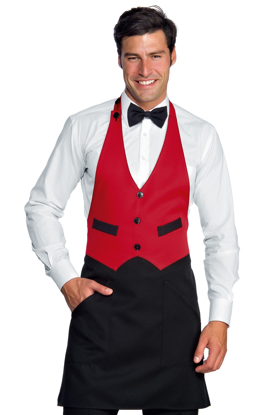 Grembiule con Pettorina a Gilet Per Ristoranti Bar Garcon - immagine 6