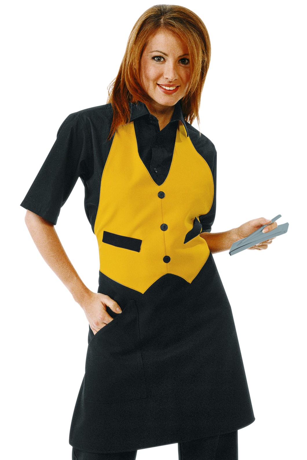 Grembiule con Pettorina a Gilet Per Ristoranti Bar Garcon - immagine 9