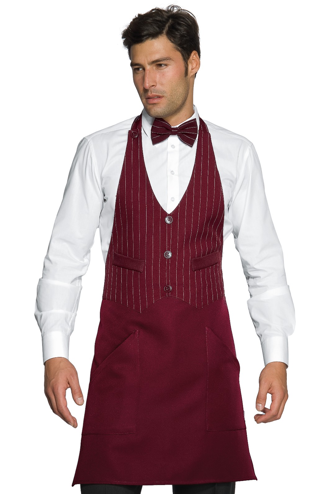 Grembiule con Pettorina a Gilet Per Ristoranti Bar Garcon - immagine 12