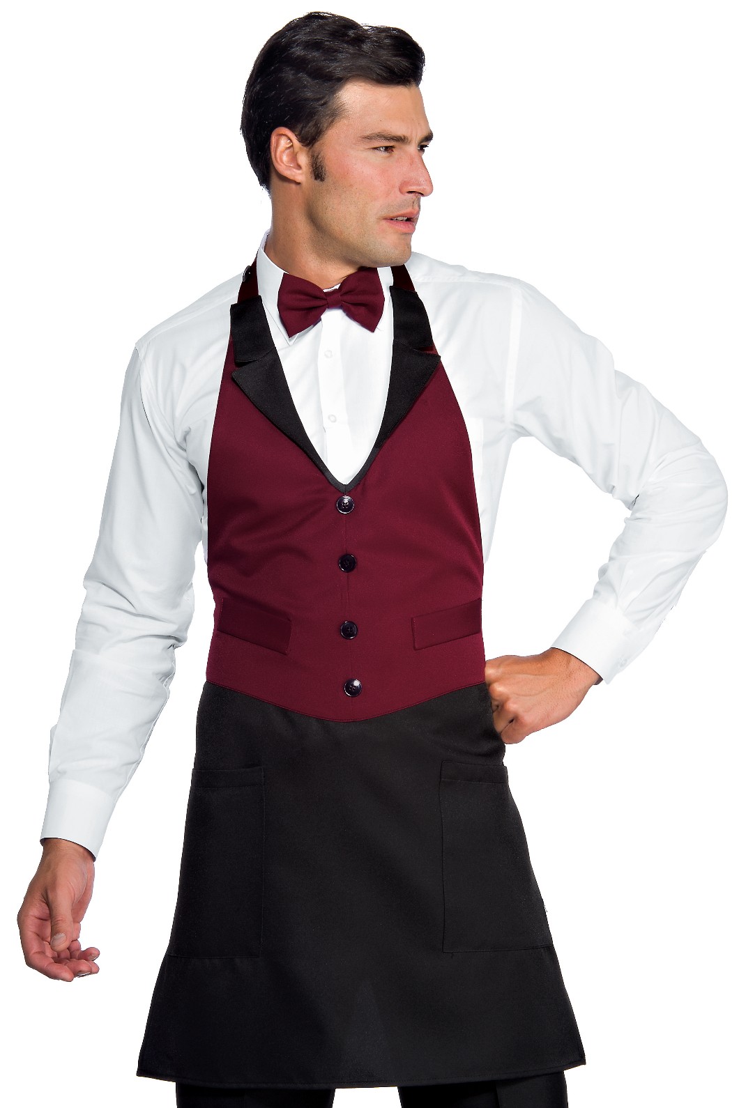 Grembiule Con Pettorina A Gilet Per Bar Ristoranti Gelaterie - immagine 3