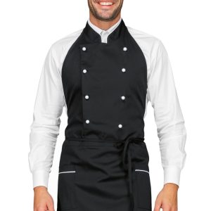 Grembiule Pettorina a Doppio Petto Per Bar Ristoranti Sala Vari Utilizzi