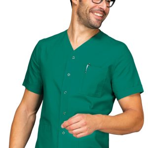 Camice Casacca Verde o Azzurra Manica Corta Unisex Medico Dentista Odontoiatra