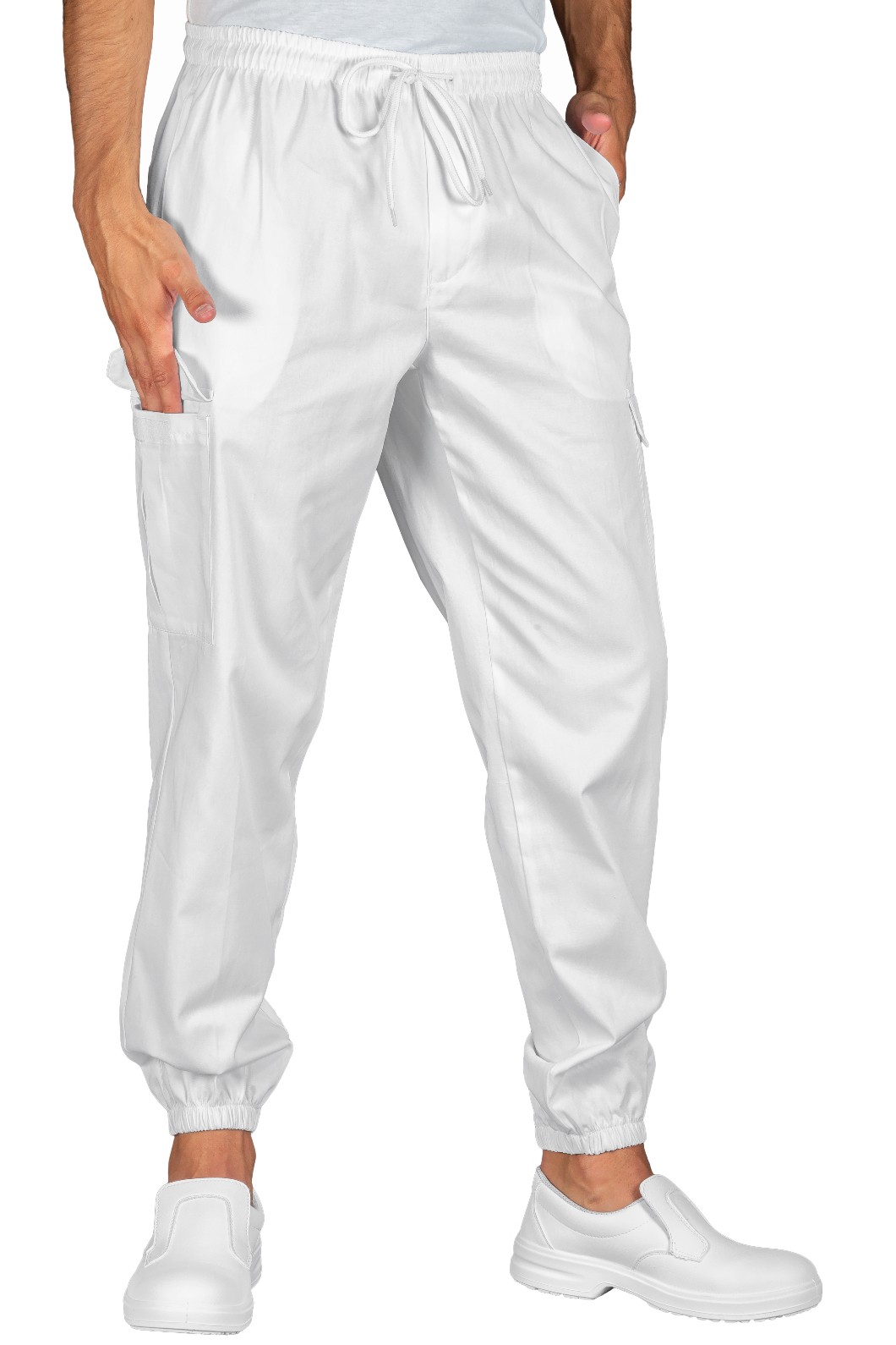 044110- Pantalone bianco con tasca laterale gr. 190 - immagine 2