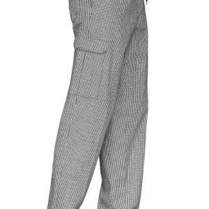 044500 - Pantawork è il pantalone unisex pied de poule con tasca laterale