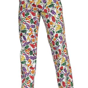 Pantalone in Cotone da Cuoco o Per Cucina Ristorante Pizzeria, Con Simpatiche Fantasie Alimentari