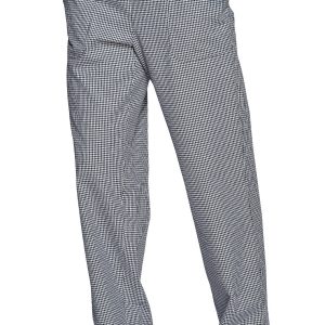 044574F - Pantalone da cucina fantasia con elastico alla caviglia