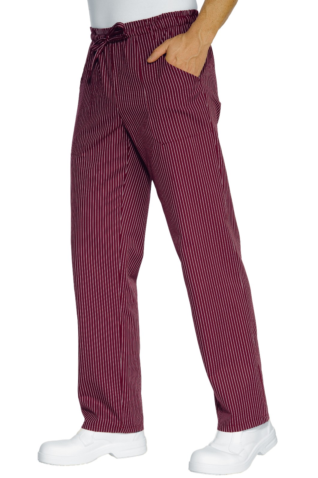 044651 - Pantalone gessto da cucina Blu, Nero, Bordeaux 160 gr - immagine 2
