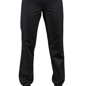 044878 - Pantaloni elasticizzati con elastico alla caviglia neri o bianchi