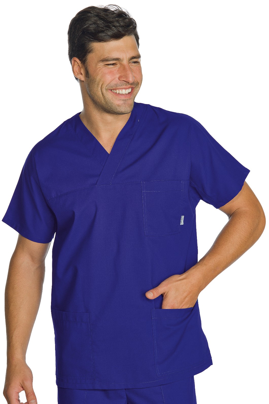 045003 - Casacca con scolloa V manica corta leggera gr. 125 per medicale più colori - immagine 4