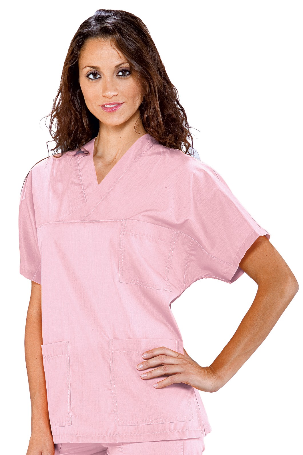 045003 - Casacca con scolloa V manica corta leggera gr. 125 per medicale più colori - immagine 9