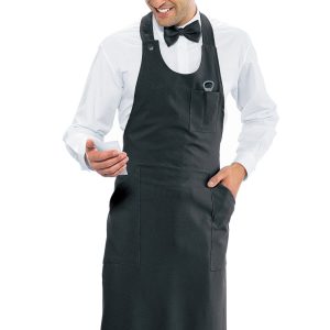 SOMMELIER - Grembiule con pettorina lungo unisex con tasche gr. 220 in più colori