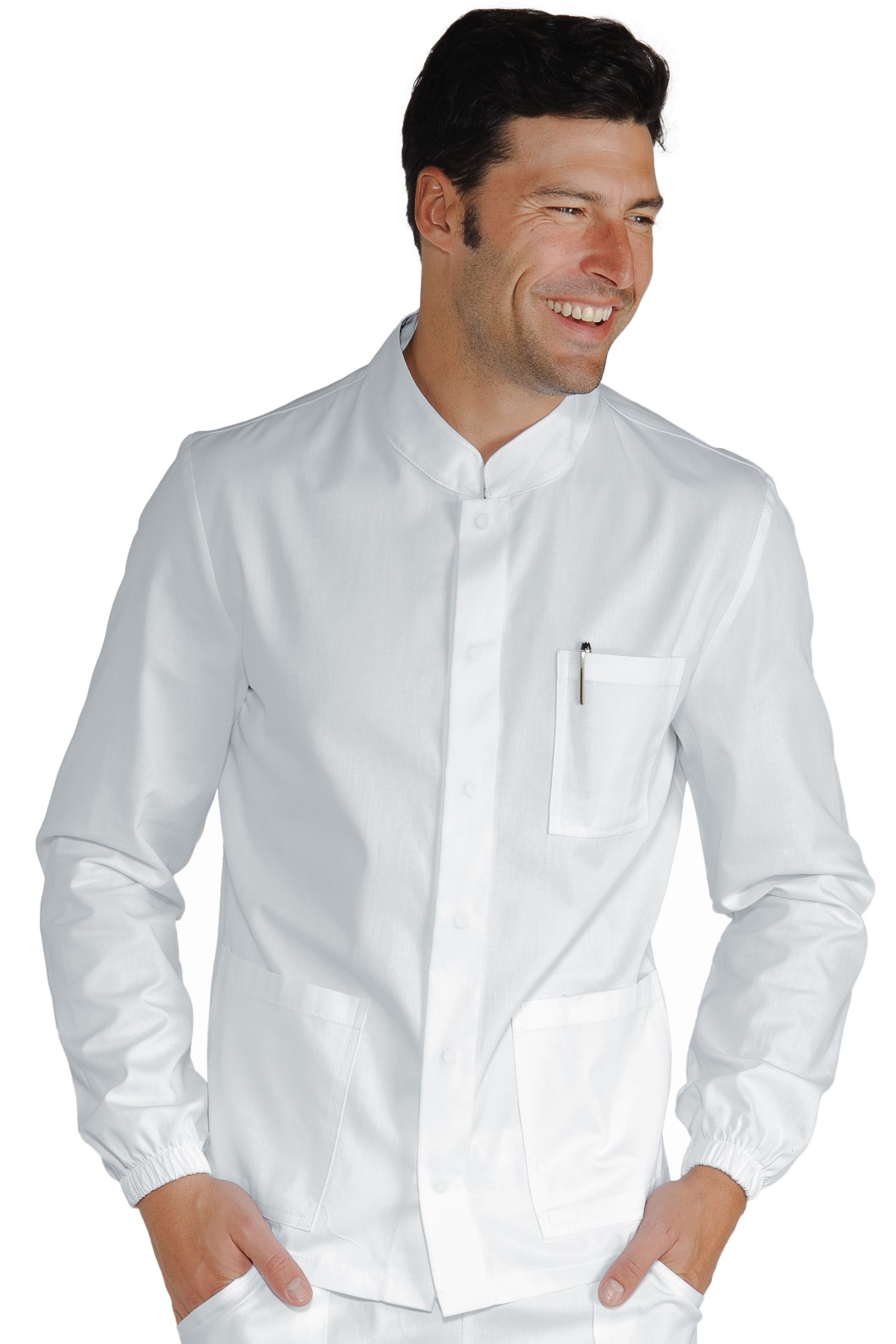 CORFU' - Casacca bianca uomo collo corena medicale