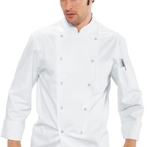 057008 - Giacca uomo chef doppio petto in cotone con bottoni automatici ML MC