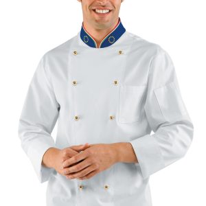 057199 - Giacca chef bianca con profilo Italy / Euro ML MC