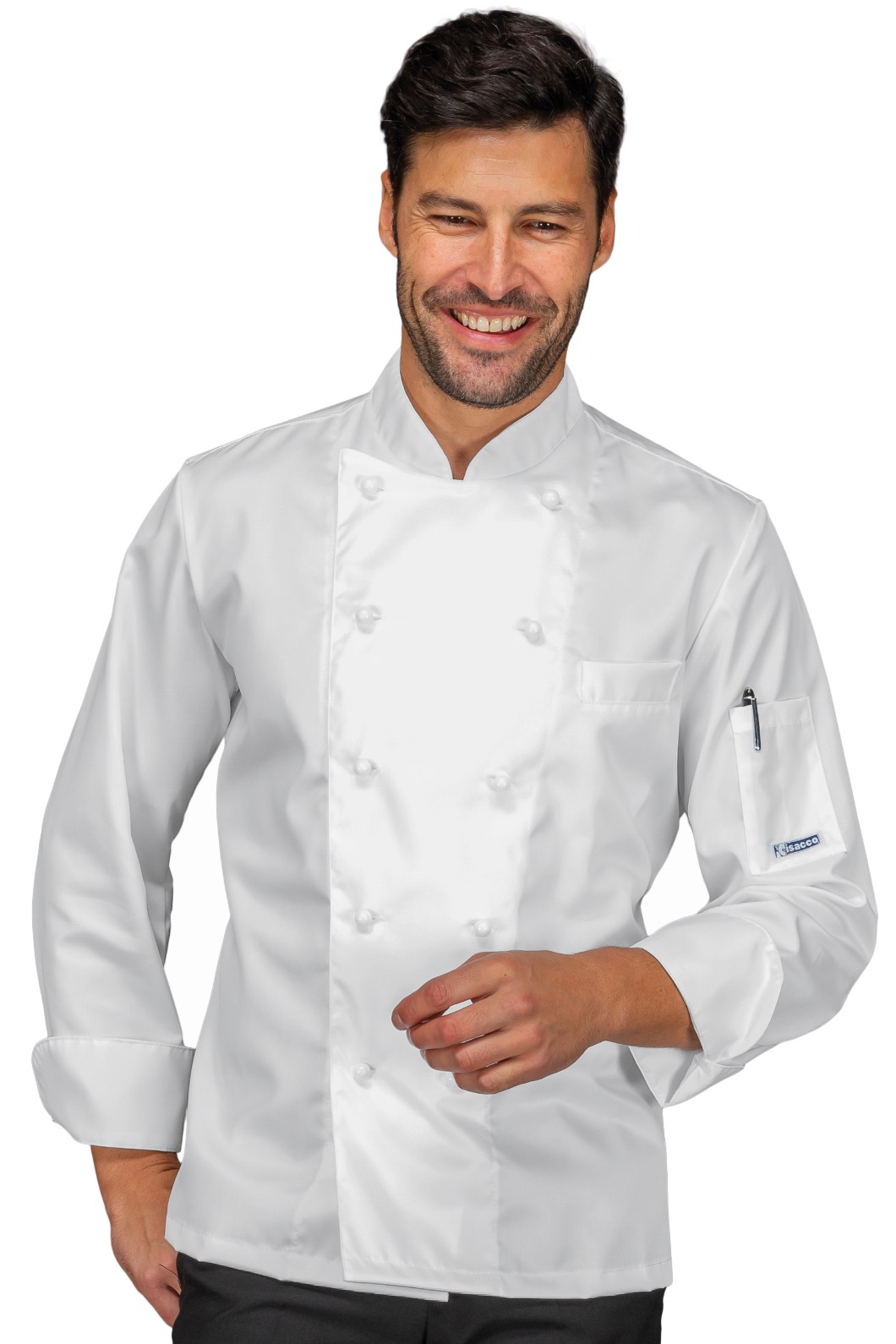 ALABAMA - Giacca chef slim bianca 100% cotone ML MC