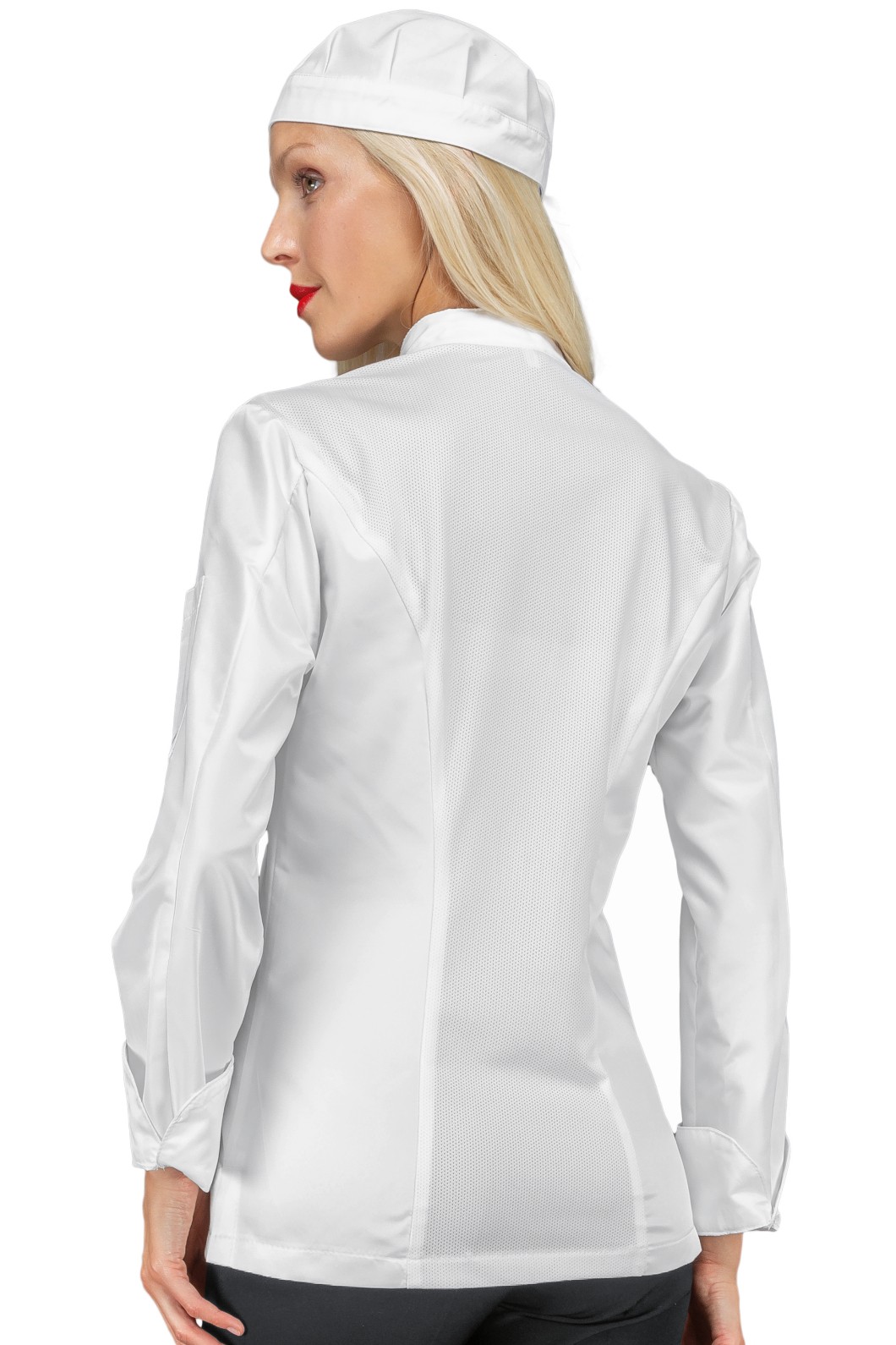 ALASKA - Giacca Chef donna nera o bianca in tessuto antimacchia Superdry ML MC gr. 85 - immagine 2