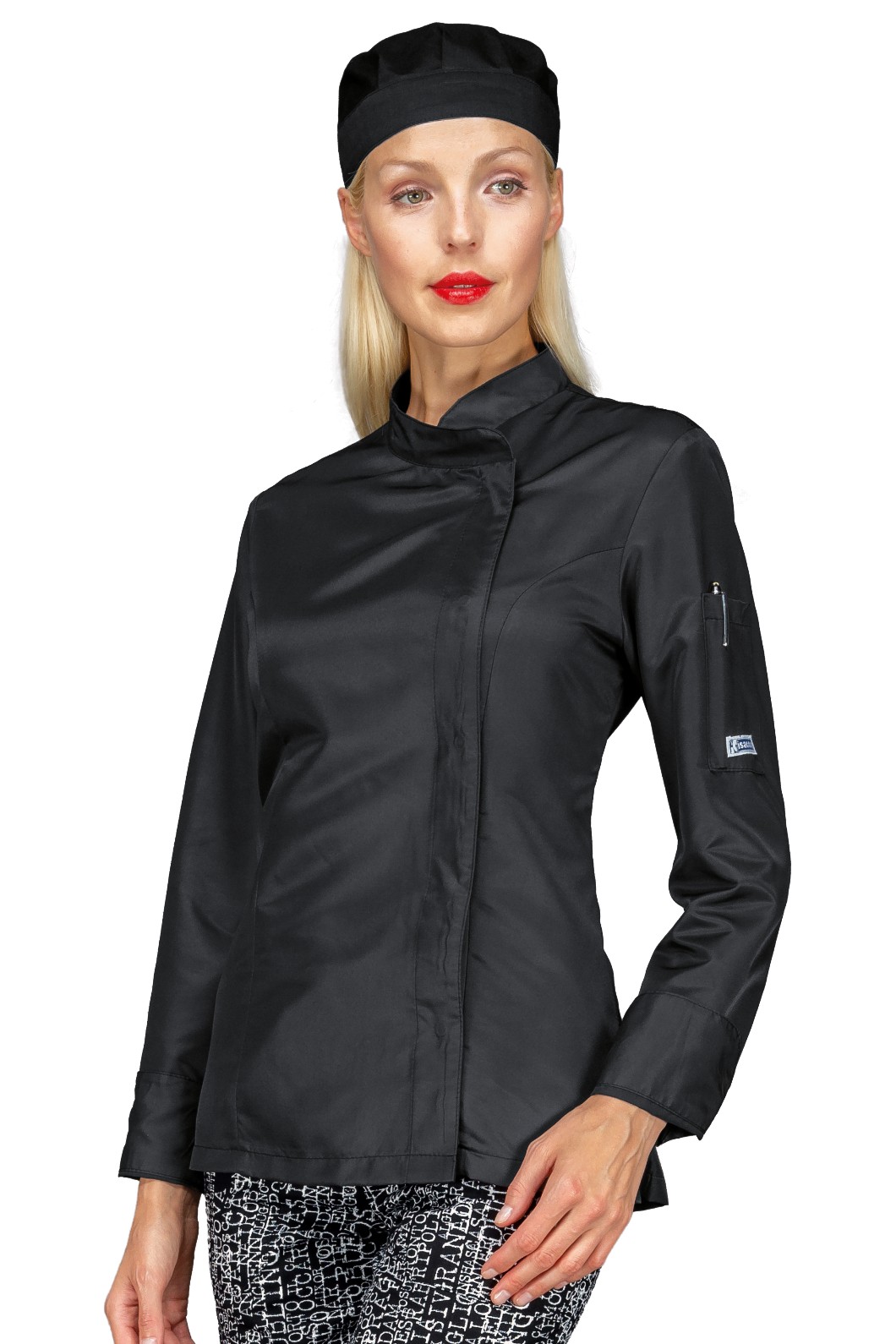 ALASKA - Giacca Chef donna nera o bianca in tessuto antimacchia Superdry ML MC gr. 85 - immagine 7