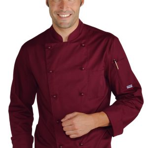 058003 - Giacca chef classica bottoni a pallina doppio petto colorata gr. 195  misto cotone  ML MM