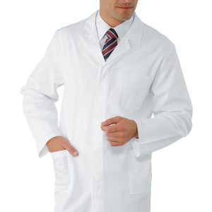 060020 - Camice bianco uomo in cotone senza elastico ai polsi e bottoni  automatici