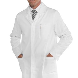 060028 - Camice bianco uomo misto cotone senza elastico ai polsi e bottoni  automatici