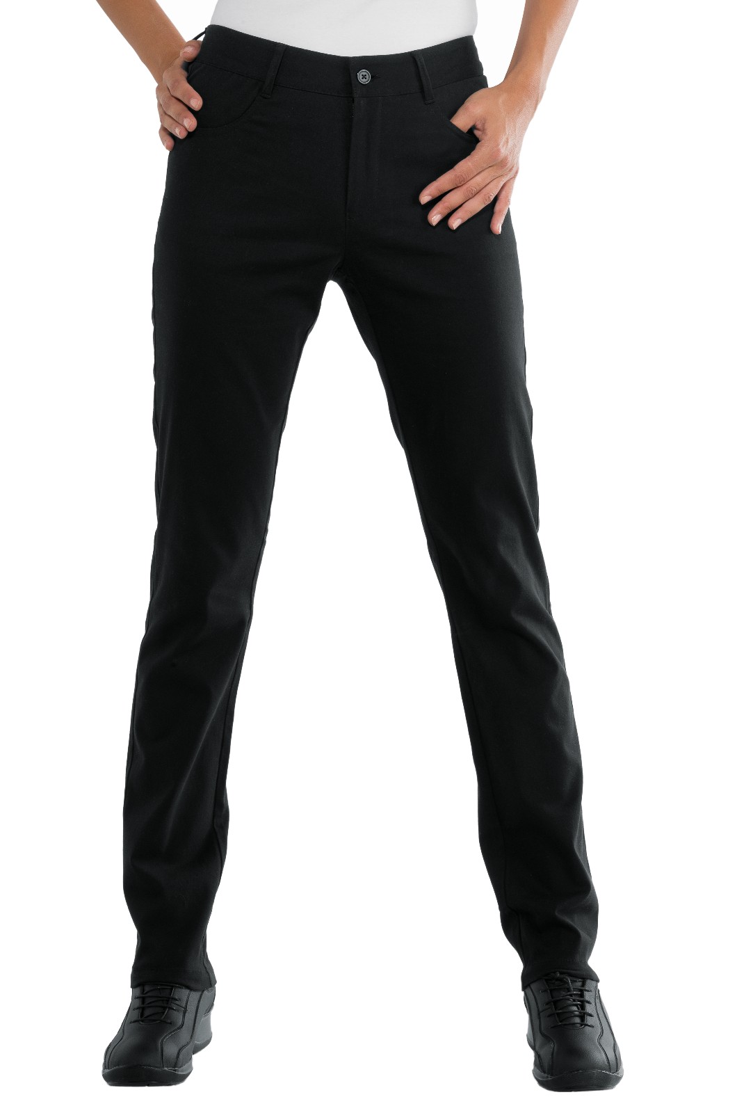 MARGARITA - Pantalone donna nero stretch