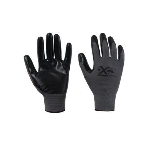 GGU013 - Guanto in poliestere senza cuciture (13g). Rivestito di nitrile solido