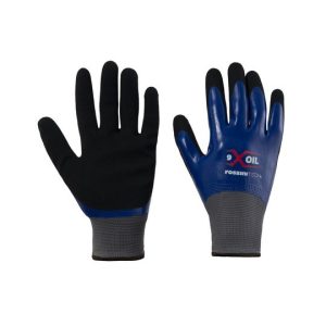 GGC021 - Guanto in poliestere senza cuciture (13g). Doppio rivestimento di nitrile antiscivolo -multiuso