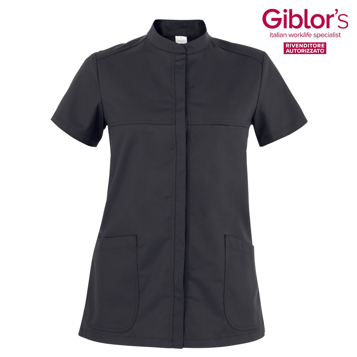 Casacca Donna Fisioterapista, Bianca o Nera, Mezze Maniche. Con Tasche e Tessuto Traspirante. Settore Sanitario, Estetico - immagine 3