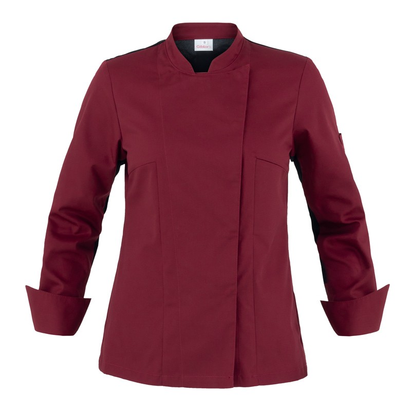 AGATA - Giacca chef da donna con automatici e tessuto retato sulla schiena in 7 colori - immagine 6