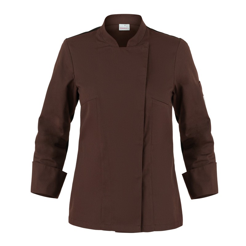 AGATA - Giacca chef da donna con automatici e tessuto retato sulla schiena in 7 colori - immagine 7