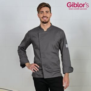 FRANCESCO - Giacca chef leggera tessuto tecnico traspirante e piquet sulla schiena traspirante e elasticizzato 2 colori