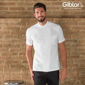 ARON - Giacca chef maniche corte leggera in bianco o nero