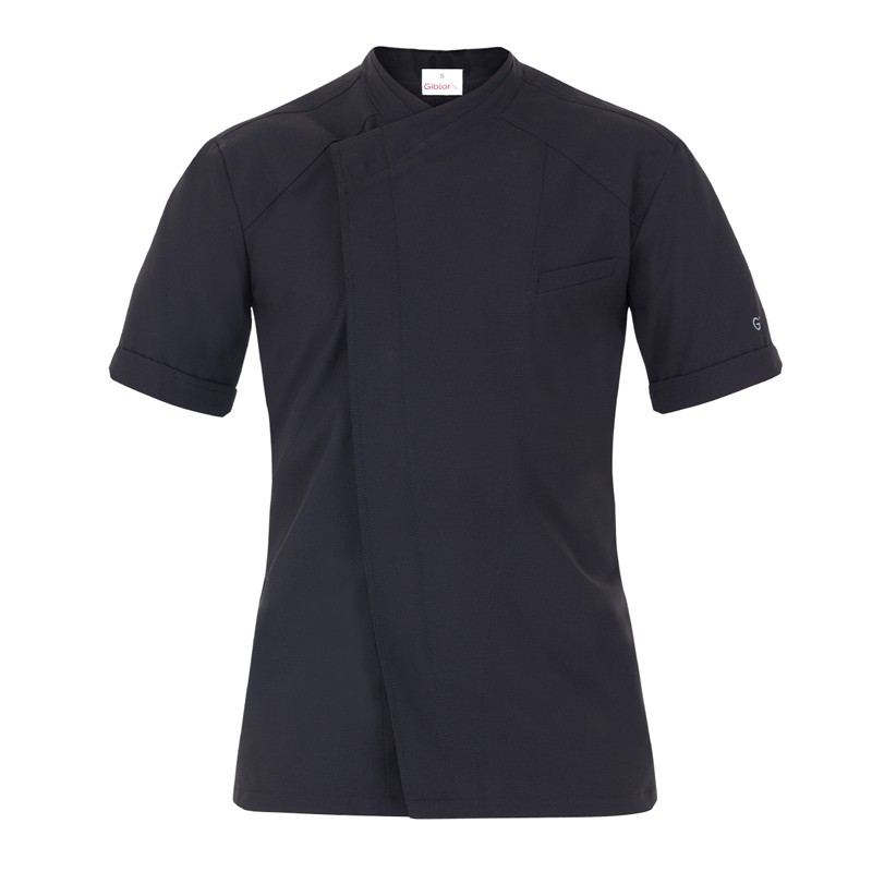 ARON - Giacca chef maniche corte leggera in bianco o nero - immagine 2