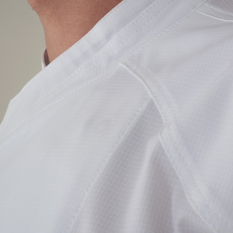 ARON - Giacca chef maniche corte leggera in bianco o nero - immagine 5