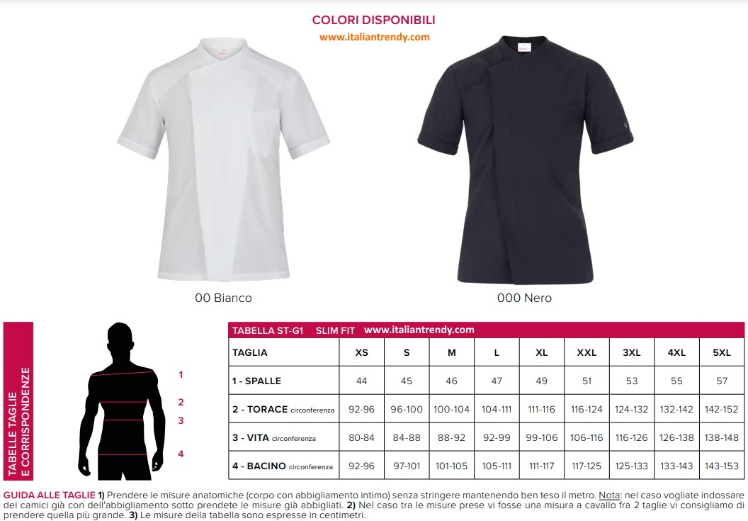 ARON - Giacca chef maniche corte leggera in bianco o nero - immagine 14